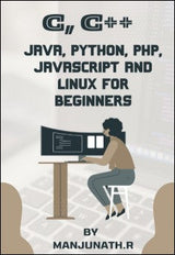 Book cover featuring C, C++, and Java programming languages with coding symbols and text blocks
